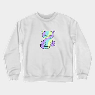 angry cat,funny cat design Crewneck Sweatshirt